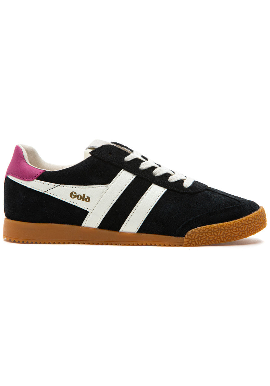 Gola Classics Elan Sneakers in Black/Off White/Fuchsia