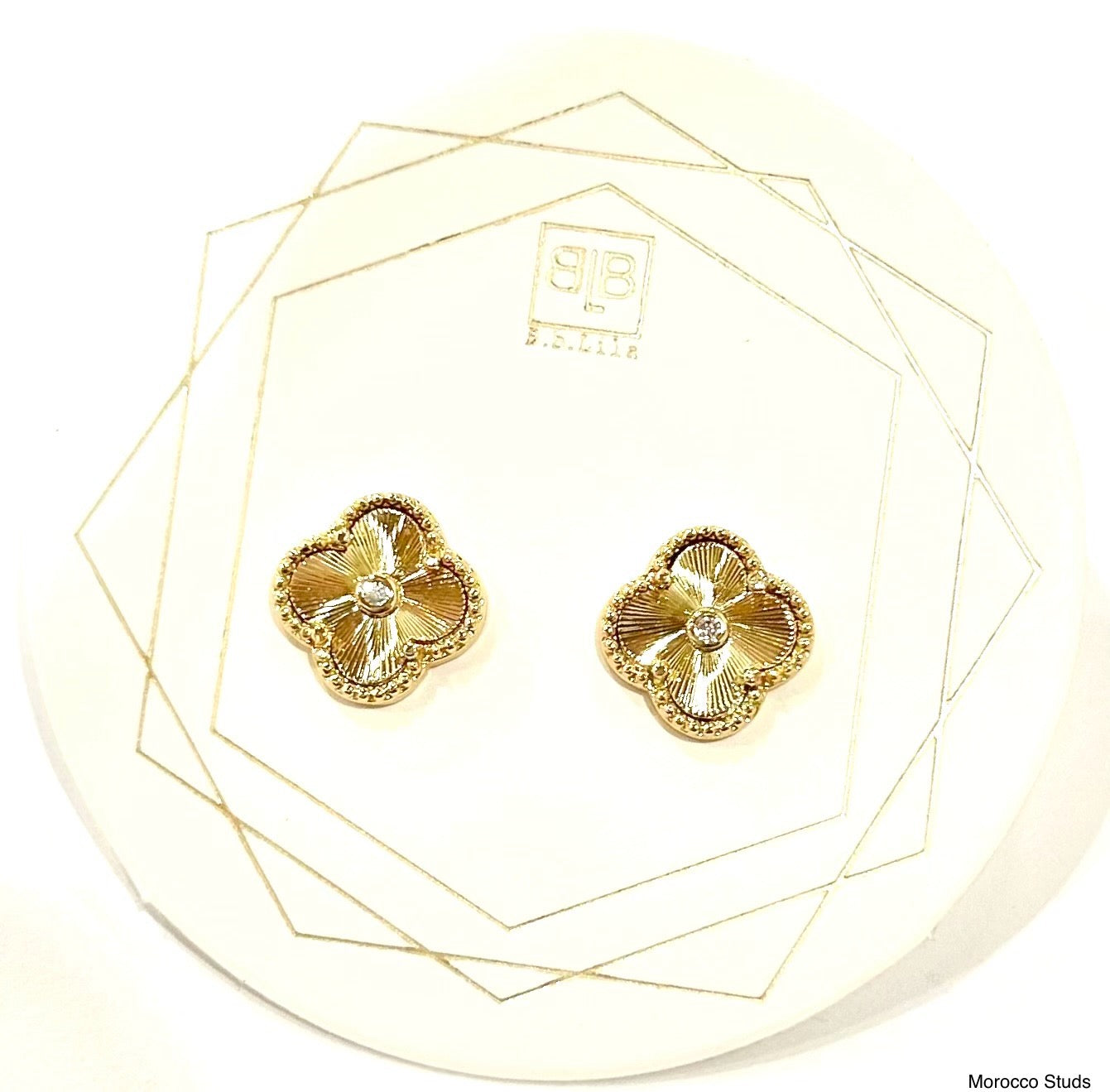 B.B. Lila Morocco Studs