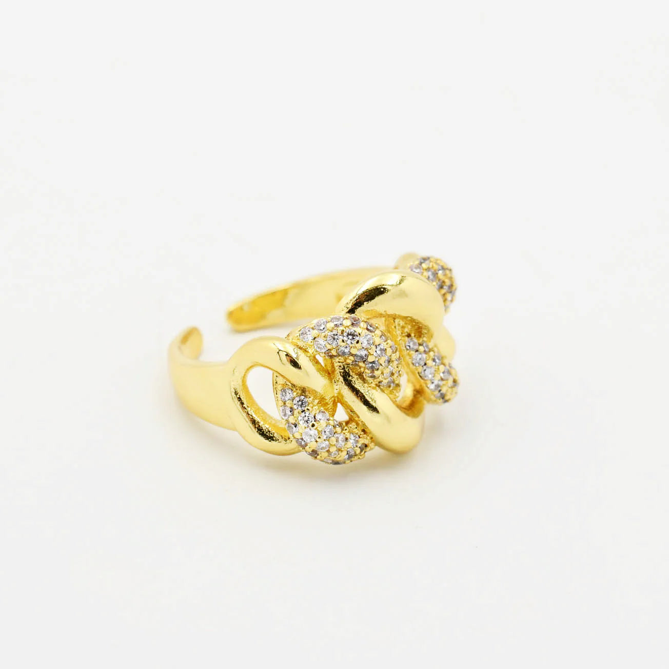 Treasure Jewels Knot Crystal Ring