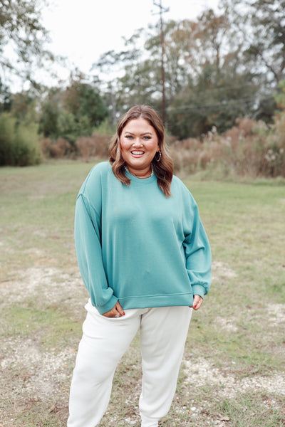 Mary Square Cora Top in Eucalyptus