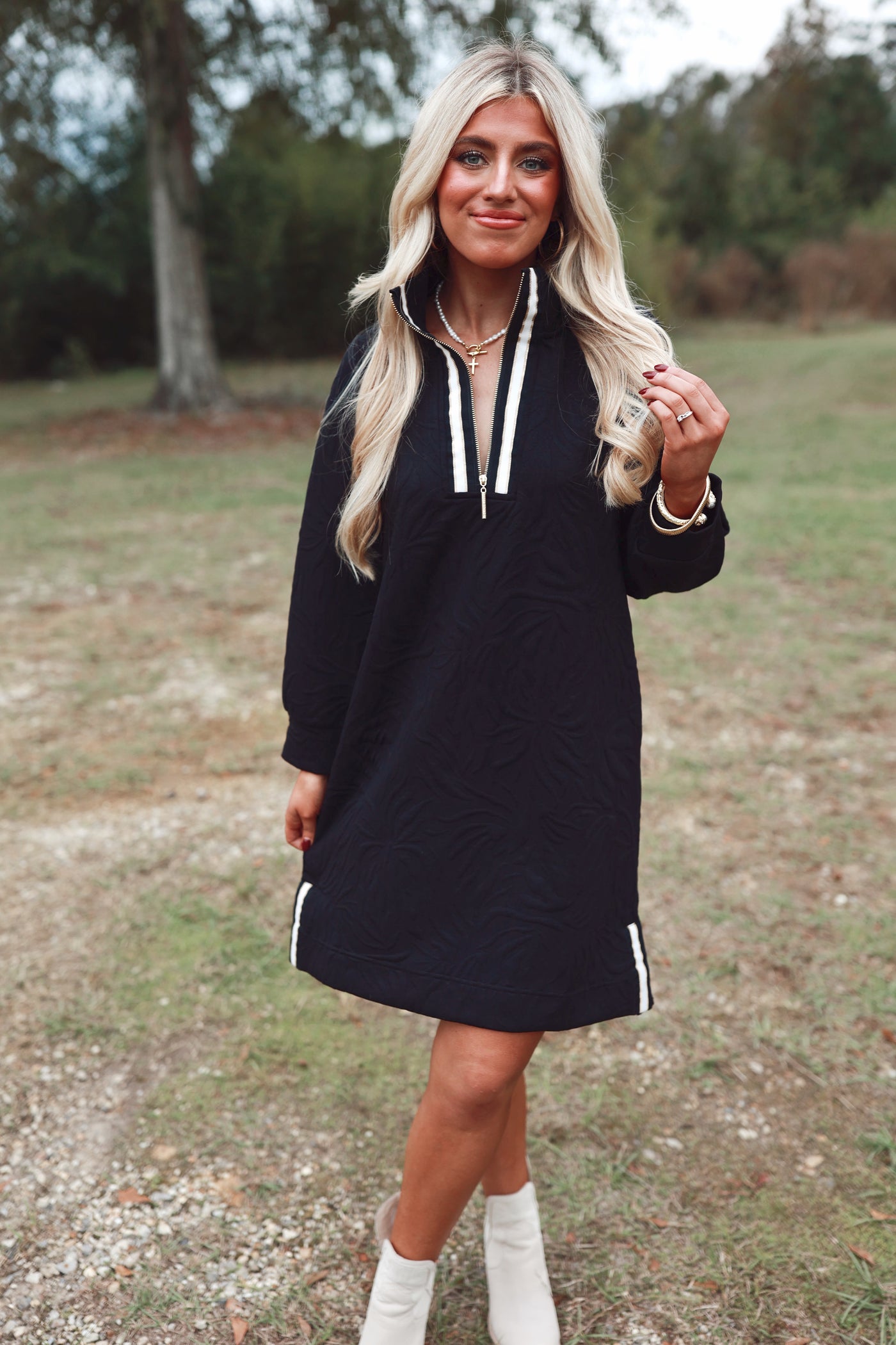 Mary Square Evelyn Dress in Black