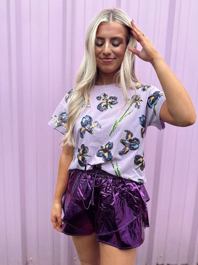 Queen of Sparkles Lavender Iris Tee