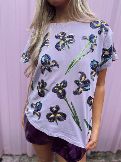 Queen of Sparkles Lavender Iris Tee