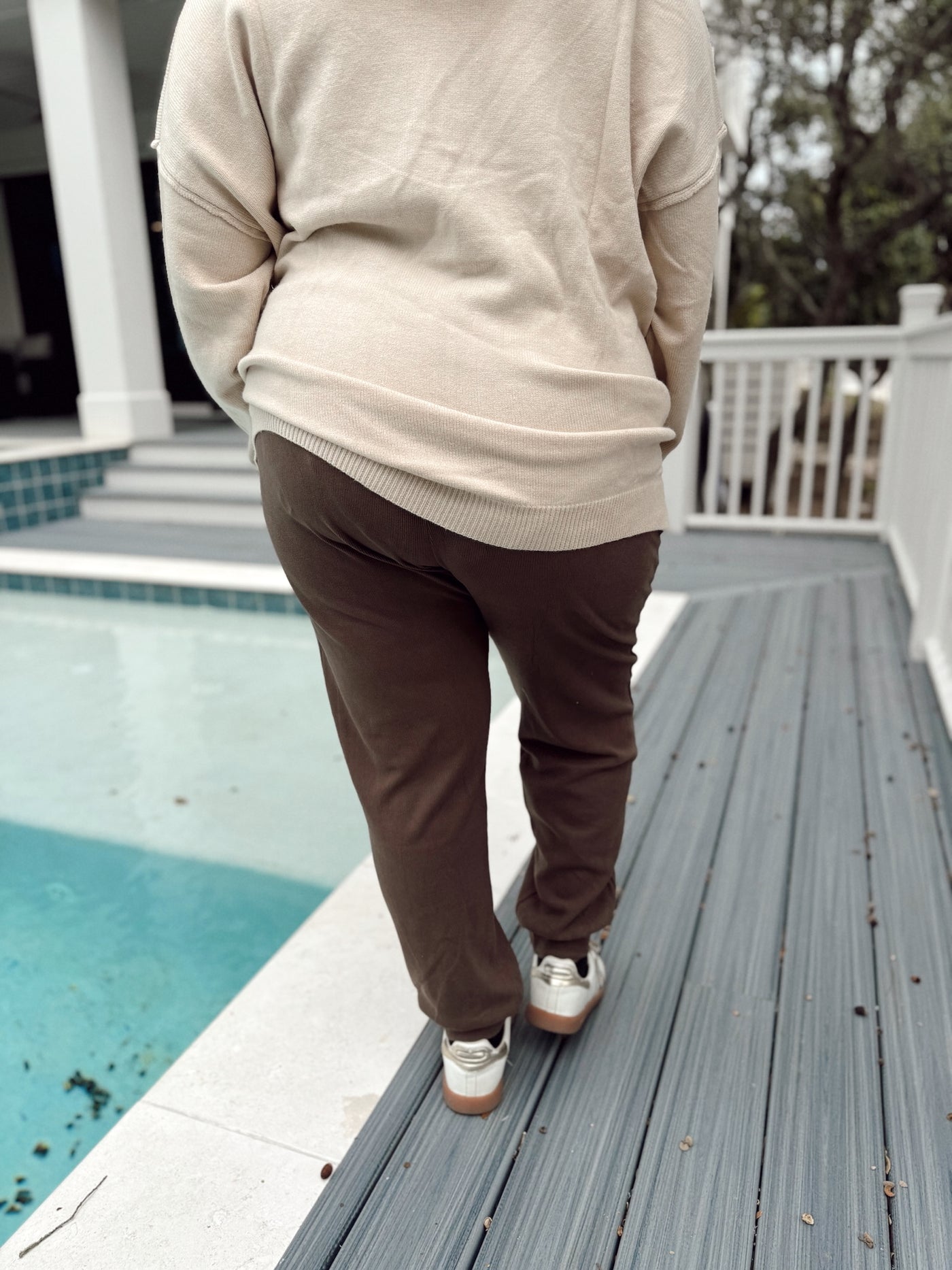 Brown High Waisted Comfy Joggers