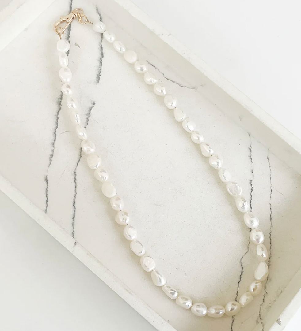 Virtue Jewelry White Pearl Necklace