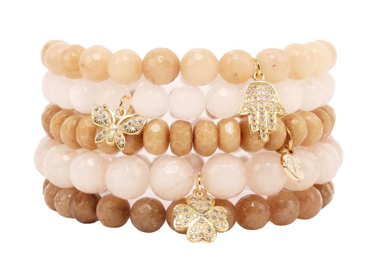 BuDhaGirl Chamonix 5 Bracelet Set - Natural