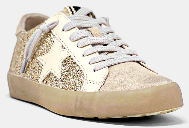 ShuShop Paula Kids Sneaker in Gold Glitter