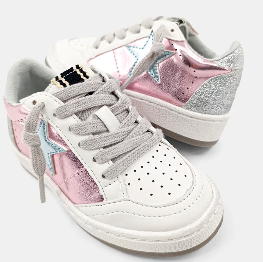 ShuShop Paz Toddler Sneakers in Metallic Pink