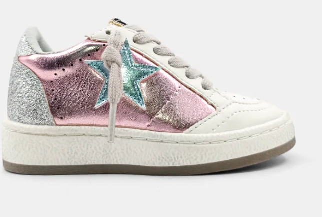 ShuShop Paz Toddler Sneakers in Metallic Pink