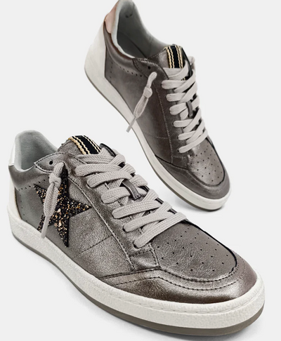 ShuShop Paz Gunmetal Metallic Sneaker