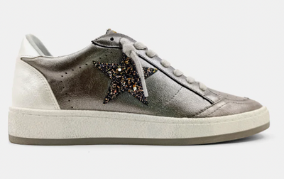 ShuShop Paz Gunmetal Metallic Sneaker