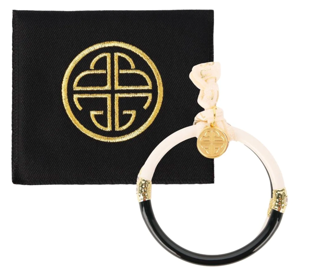 BuDhaGirl Black/Ivory Yin & Yang All Weather Bangles