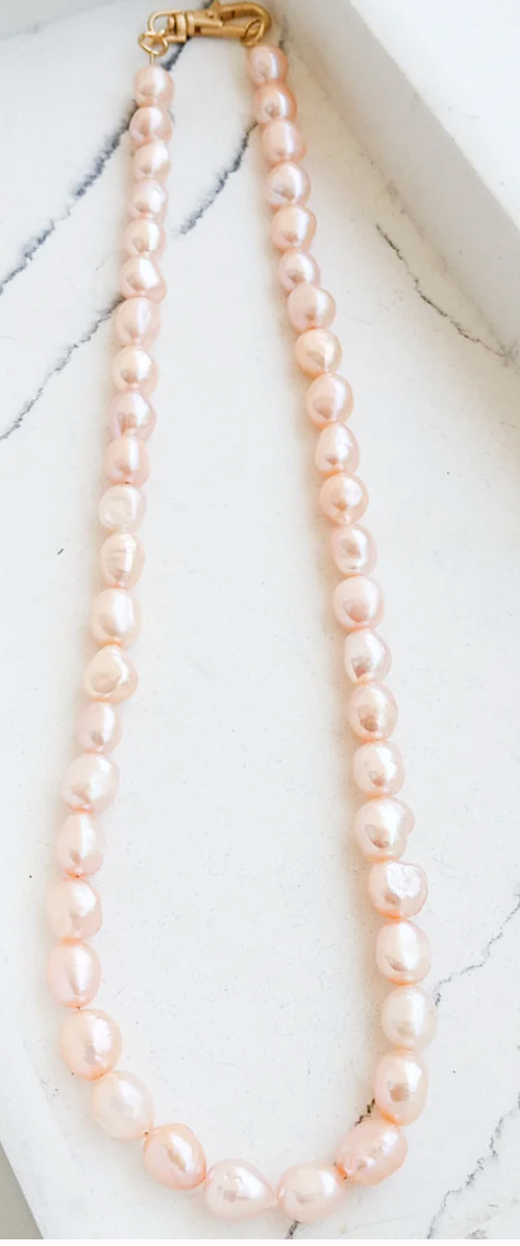 Virtue Jewelry Peach Mix Pearl Necklace