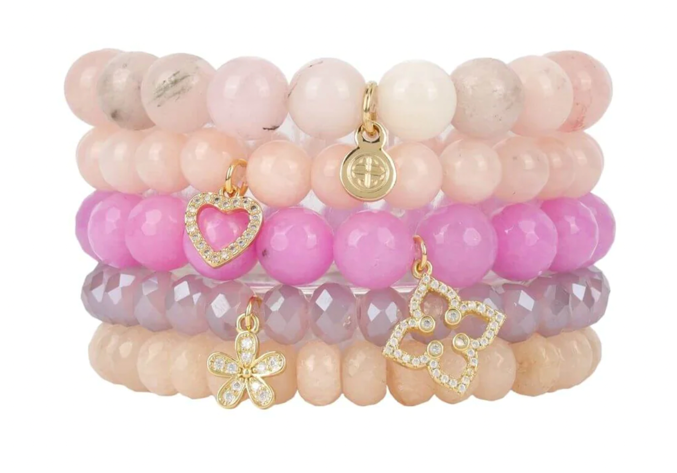 BuDhaGirl Chamonix 5 Bracelet Set - Peony