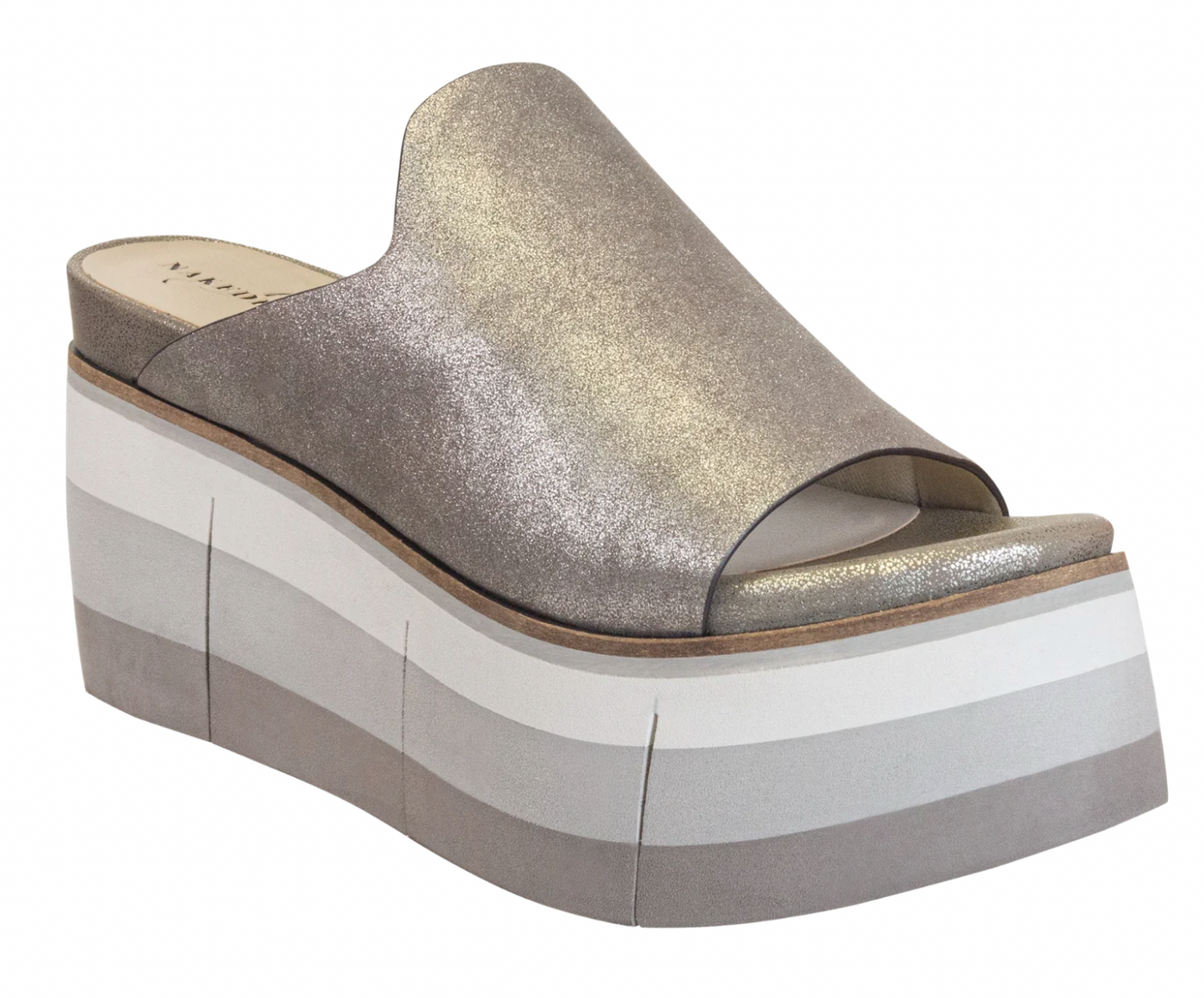 NakedFeet Flow Wedge in Silver