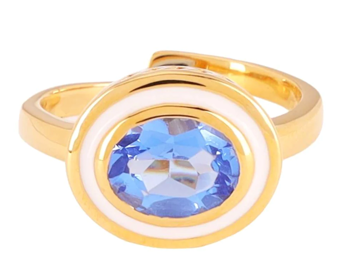 BuDhaGirl Galaxy Ring - Tanzanite/White