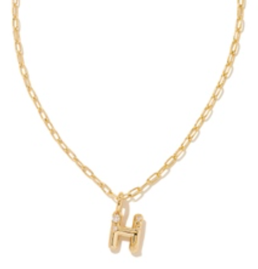 Kendra Scott Crystal Letter Pendant Necklace