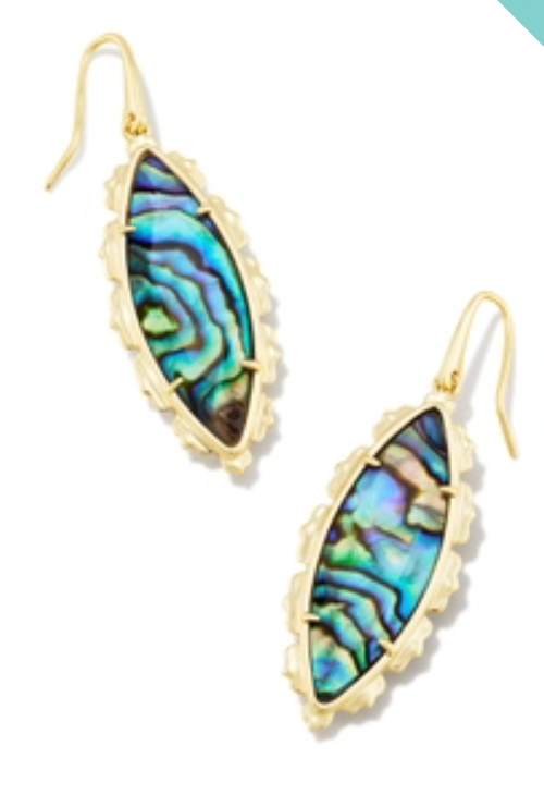 Kendra Scott Gold Genevieve Drop Earrings in Abalone