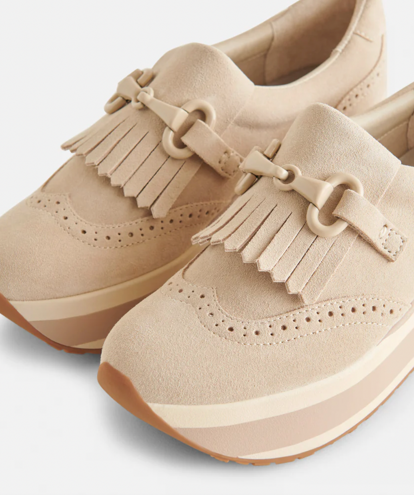 Dolce Vita Jhax Sneakers in Almond Suede