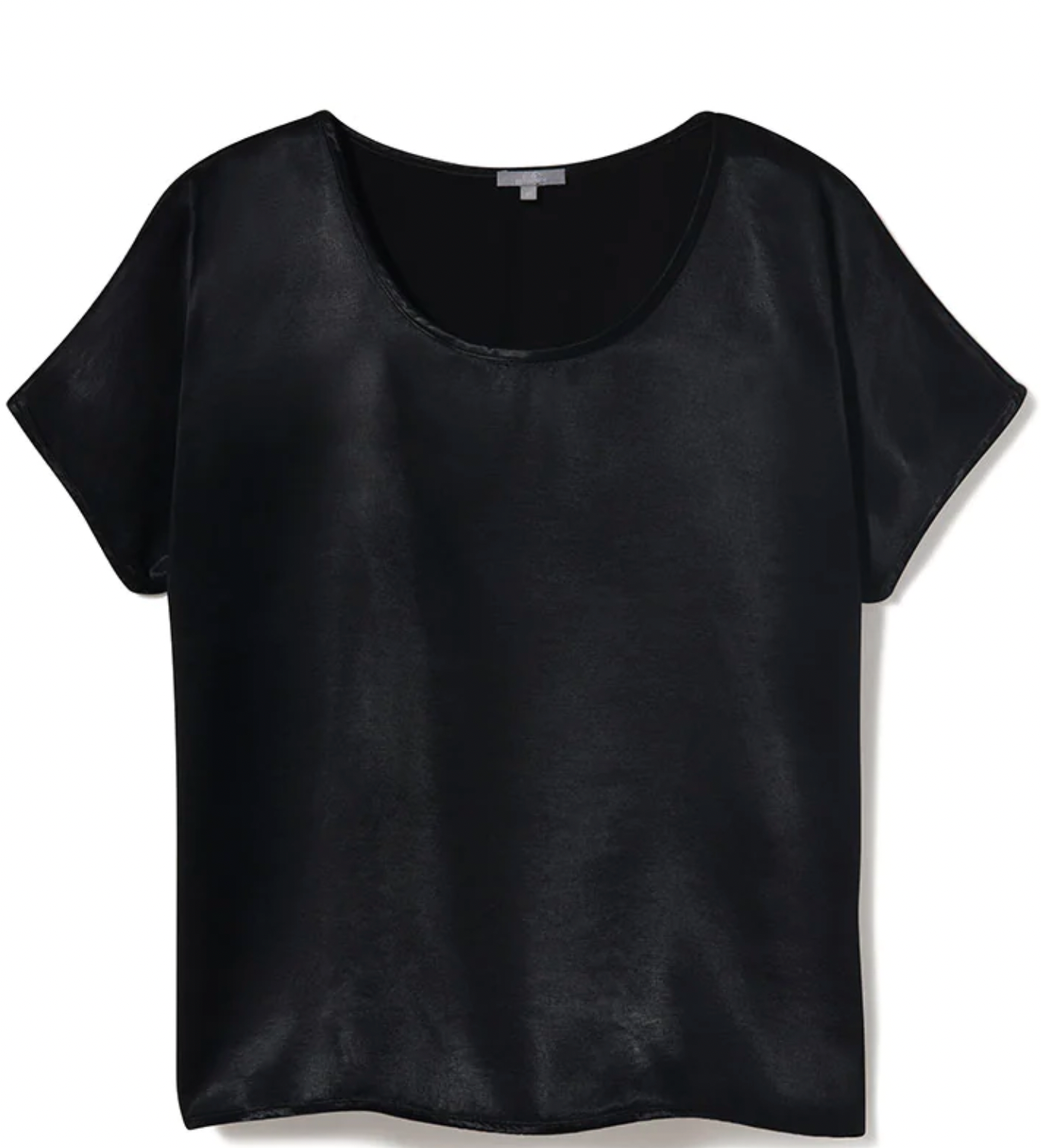 Pj Dreamwear Roxxy All Satin Tee in Black