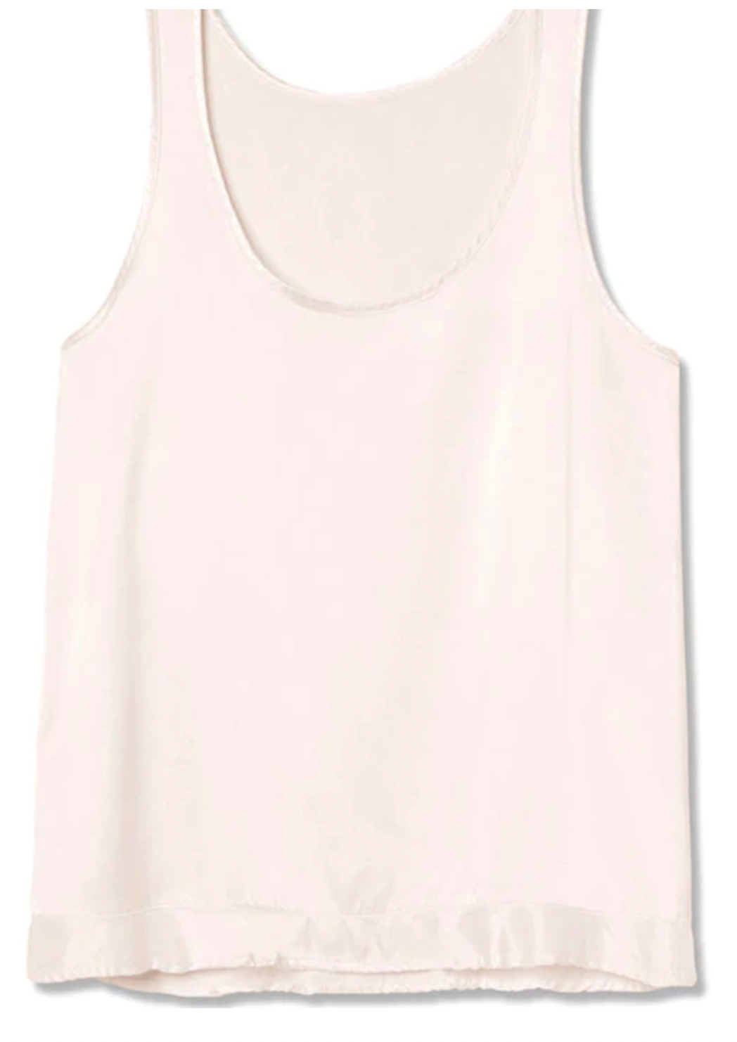 Pj Dreamwear Willow Satin Tank With Ruffles in Egg Nog