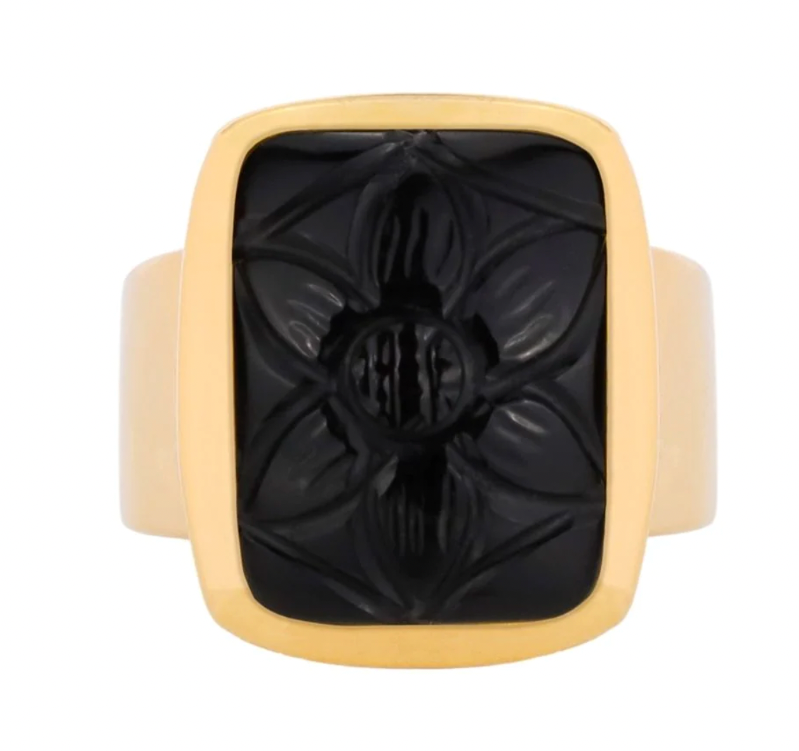 BuDhaGirl Camellia Ring - Black