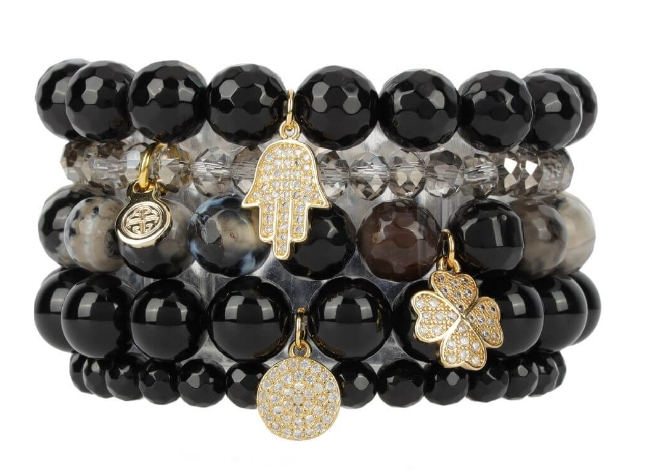 BuDhaGirl Chamonix 5 Bracelet Set - Black