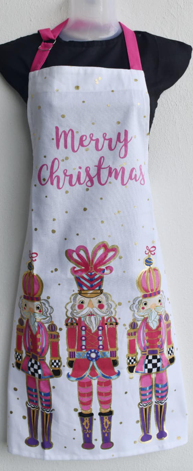 Guess & Co. Gold Foil Nutcracker Apron