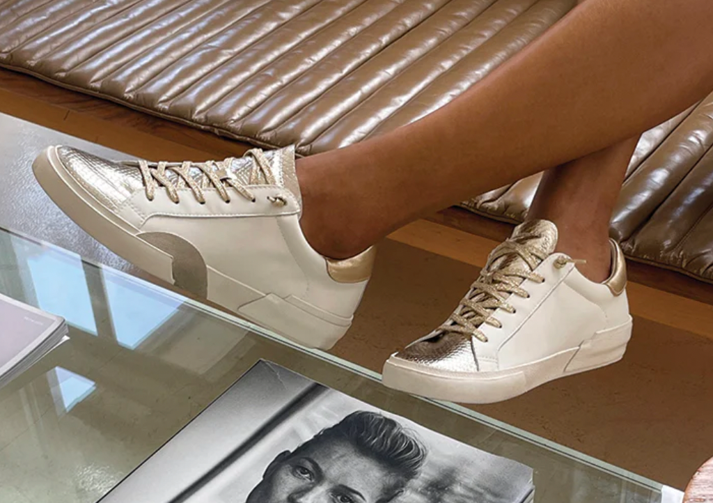 Dolce Vita Zina Sneaker in White Gold