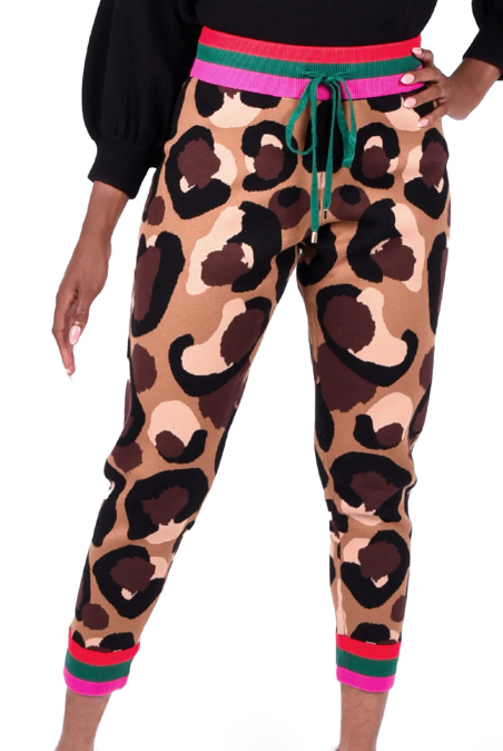 Emily McCarthy Downtown Jogger in Cocoa Spot Cheetah