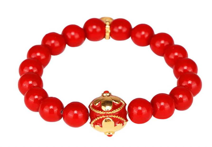 BuDhaGirl Primrose Scarlet Bracelet - Red