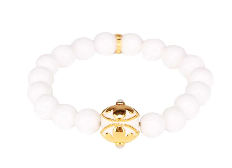 BuDhaGirl Primrose Snow Bracelet - White