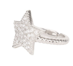 BuDhaGirl North Star Ring-Silver/White