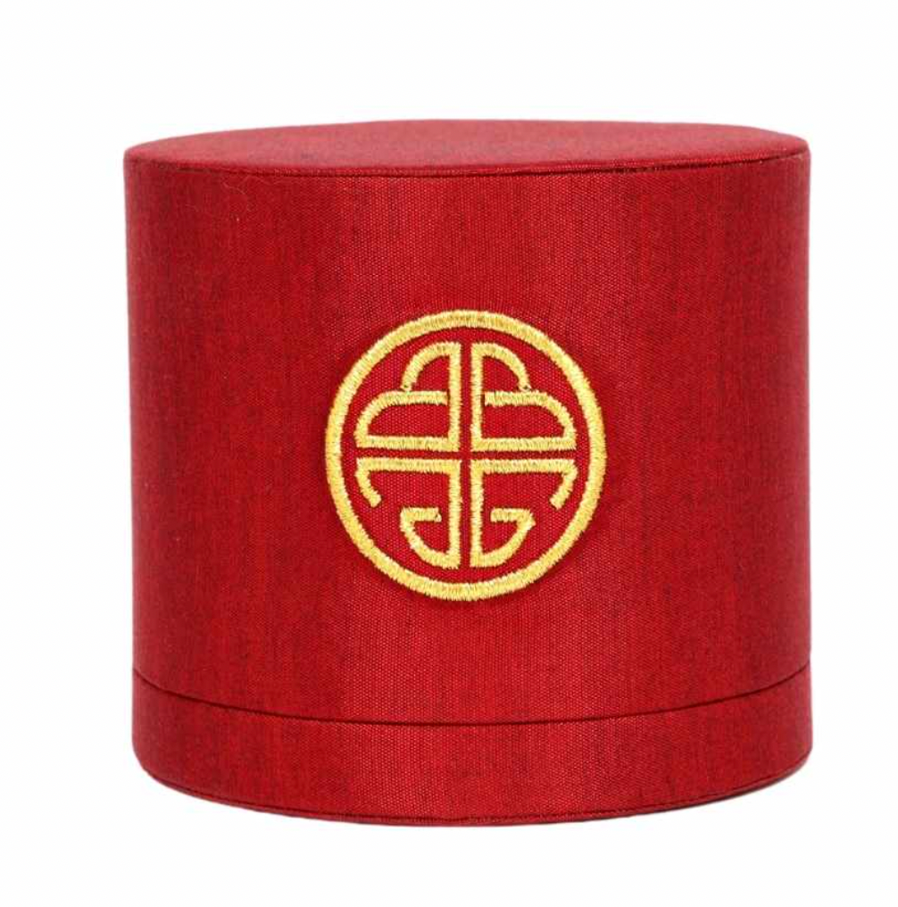 BuDhaGirl Silk Canister with Box Insert - Red