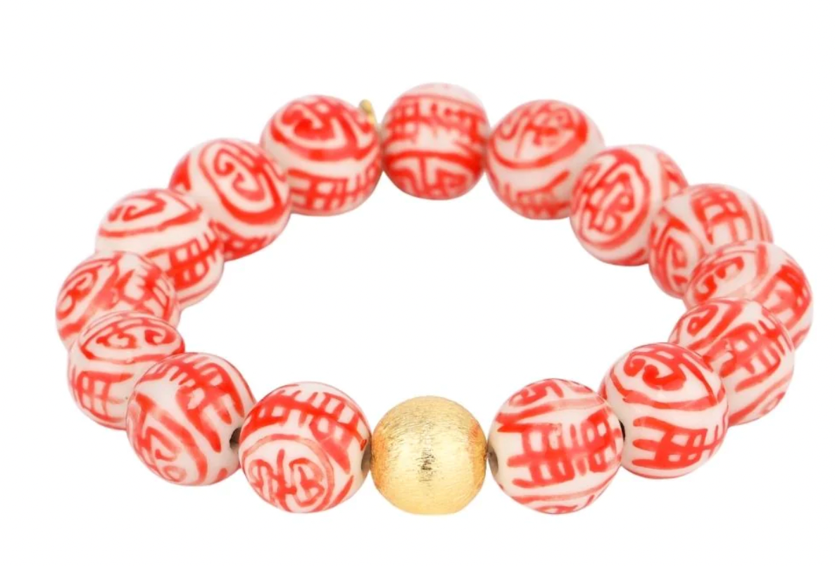 BuDhaGirl Porcelain Beaded Bracelet - Flame