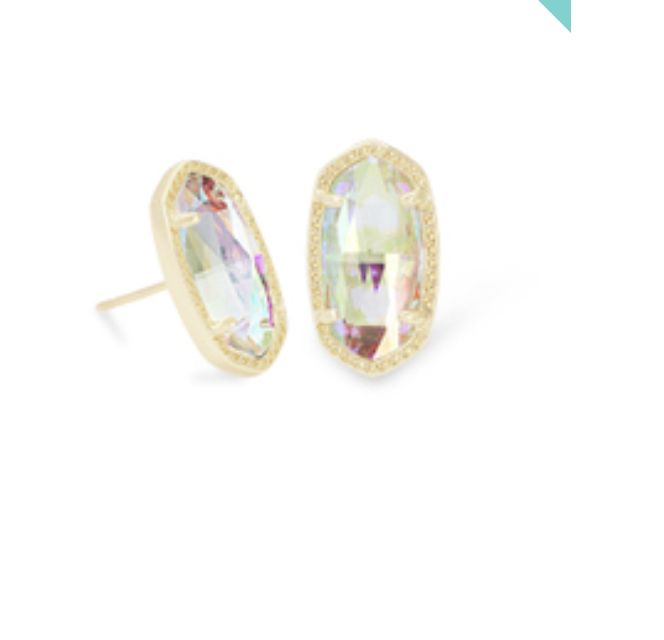 Kendra Scott Ellie Gold Stud Earrings in Dichroic Glass