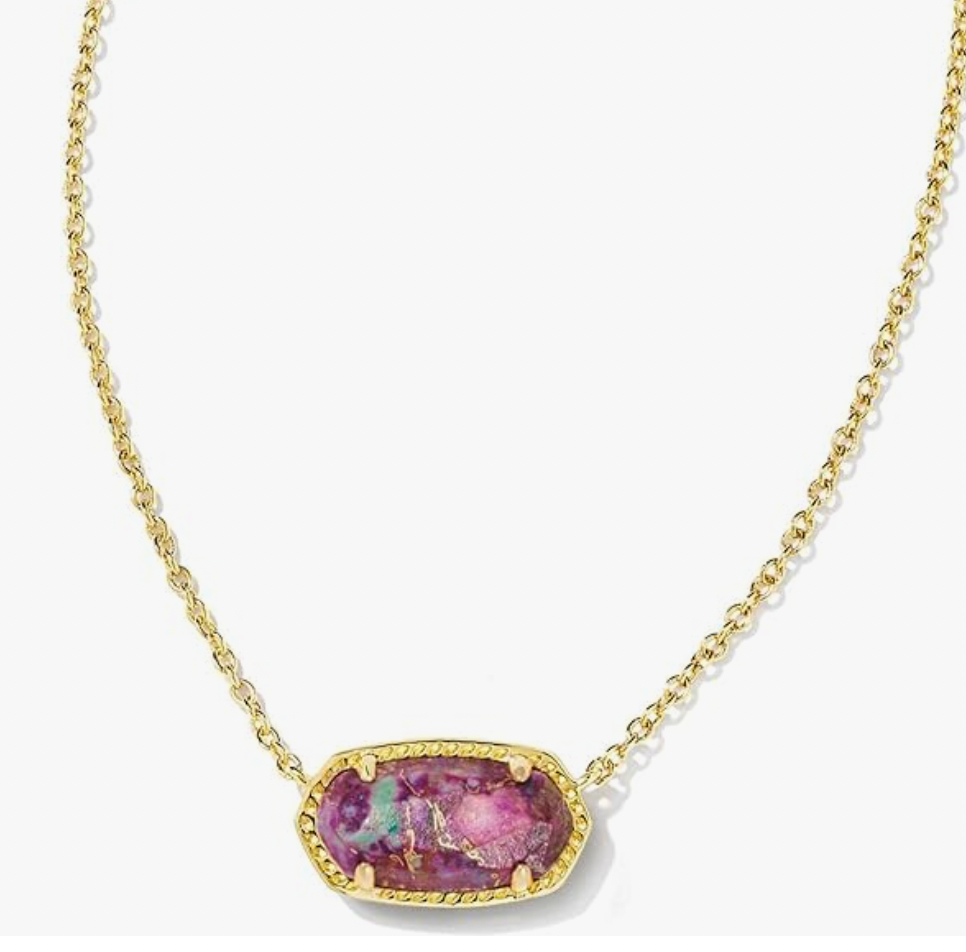 Kendra Scott Elisa Necklace in Purple Turquoise