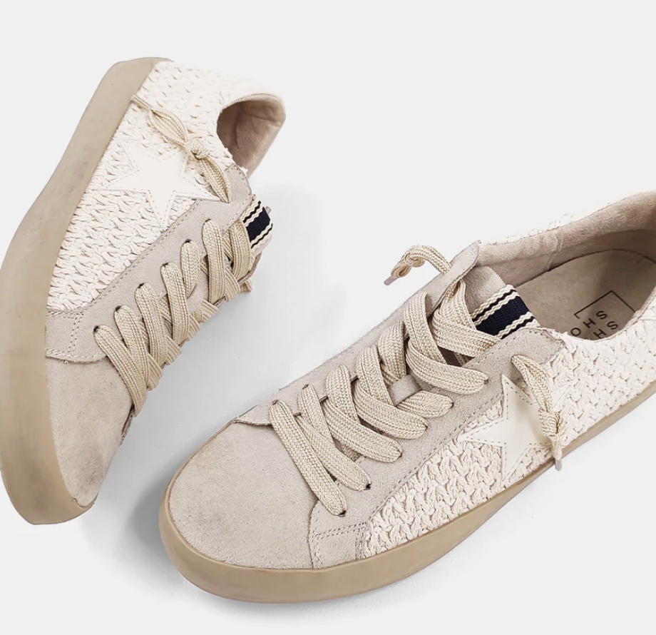 ShuShop Paula Woven Sneaker in Bone