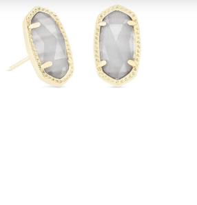 Kendra Scott Gold Ellie Stud Earrings in Hazy Amethyst