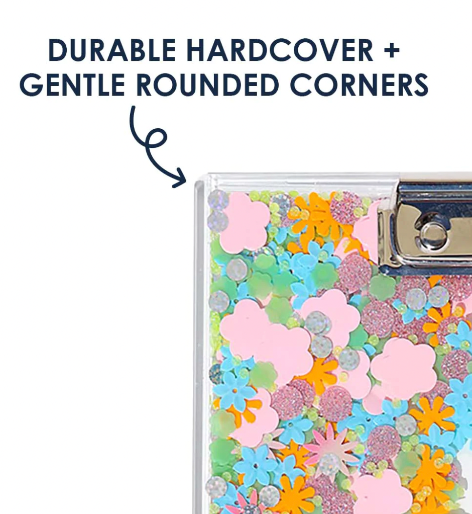 Flower Shop Confetti Clear Clipboard