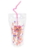 Say Cheers Reusable Confetti Drink Pouches 8pc