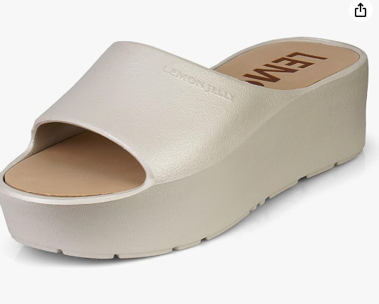 Lemon Jelly Warm Grey Platform Slide