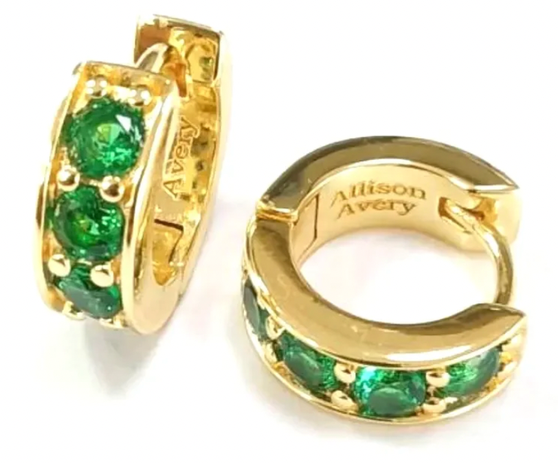 Allison Avery Wren Huggies - Emerald/Gold