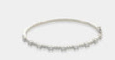 Silver CZ Clear Pave Studded Bangle Bracelet