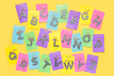 Taylor Elliot Designs Colorful Confetti Letter Keychains (A-Z)