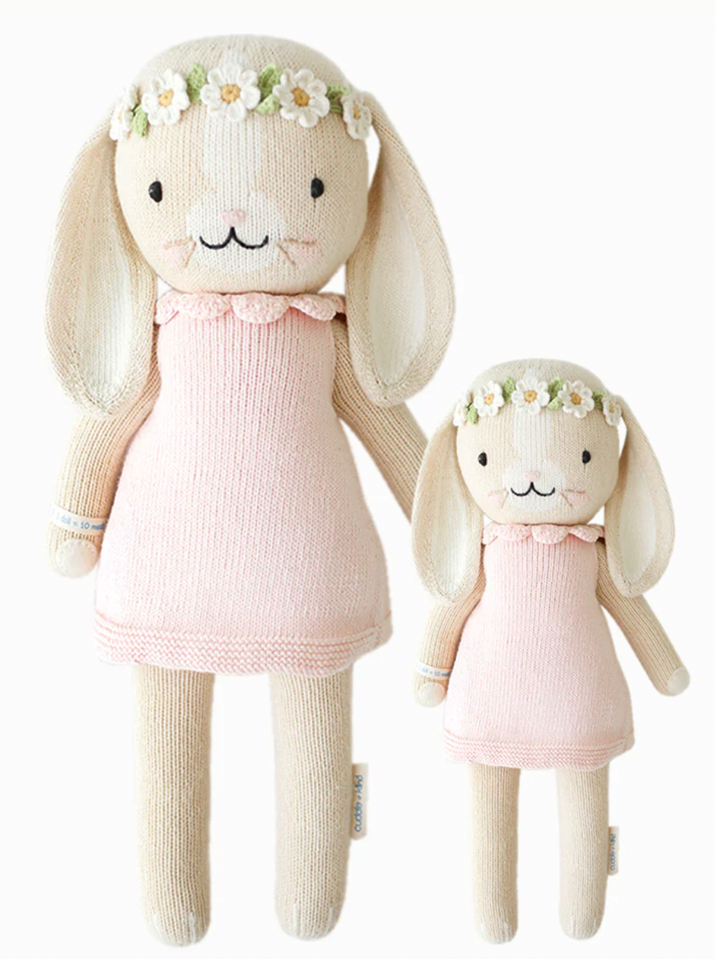 Cuddle + Kind Hannah the Bunny in Blush- Little 13in