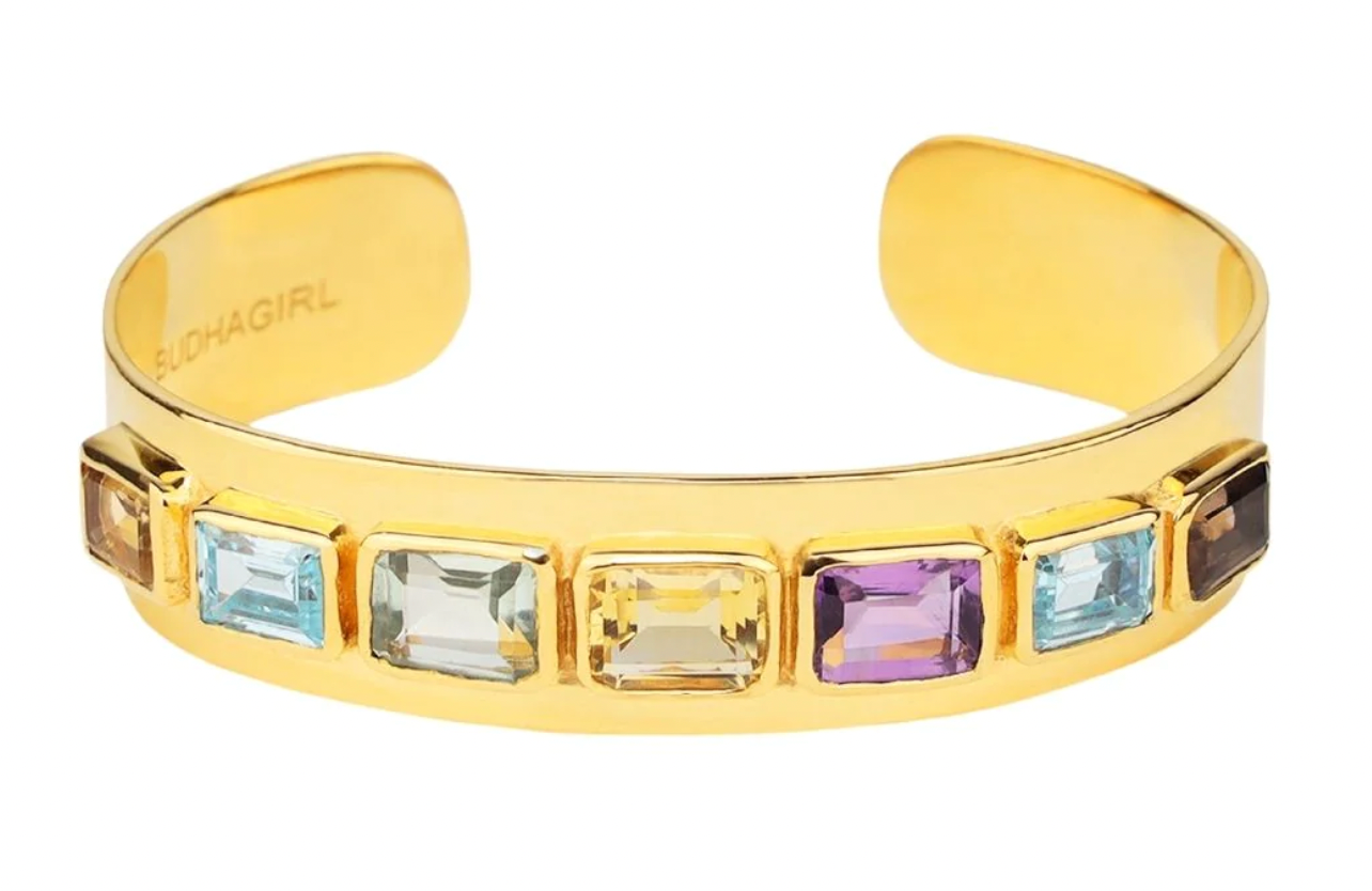 BuDhaGirl Devon Cuff- Multicolored Crystal