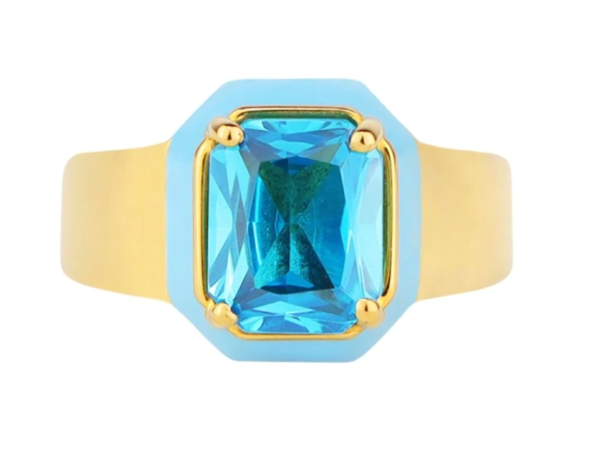 BuDhaGirl Cushion Ring- Azure