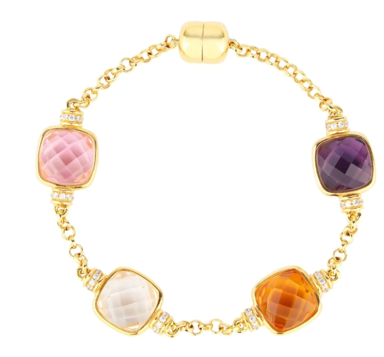 BuDhaGirl Diana Bracelet - Multicolored Crystals