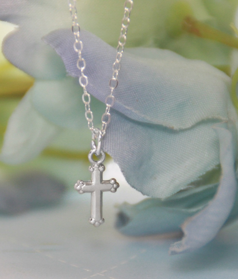 Classic Cross Necklace in Silver